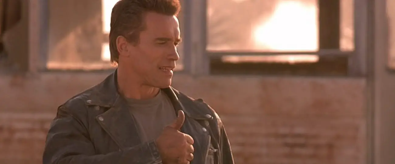 T-800 giving a thumbs up