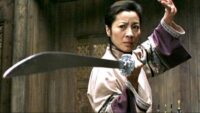 Yu Shu Lien (Michelle Yeoh) gets ready to do battle with Jen Yu in CROUCHING TIGER, HIDDEN DRAGON