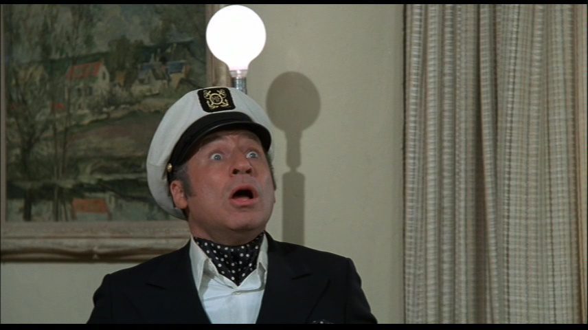 Silent Movie: A bulb alights above Mel Funn's (Mel Brooks's) head