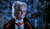 Leslie Nielsen as Dracula, sporting a ludicrous wig inspired by Coppola's Dracula