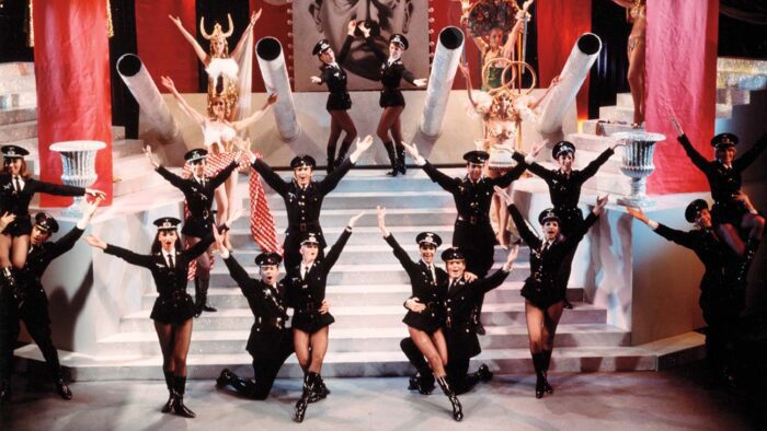 The big finish to the opening number of Springtime for Hitler