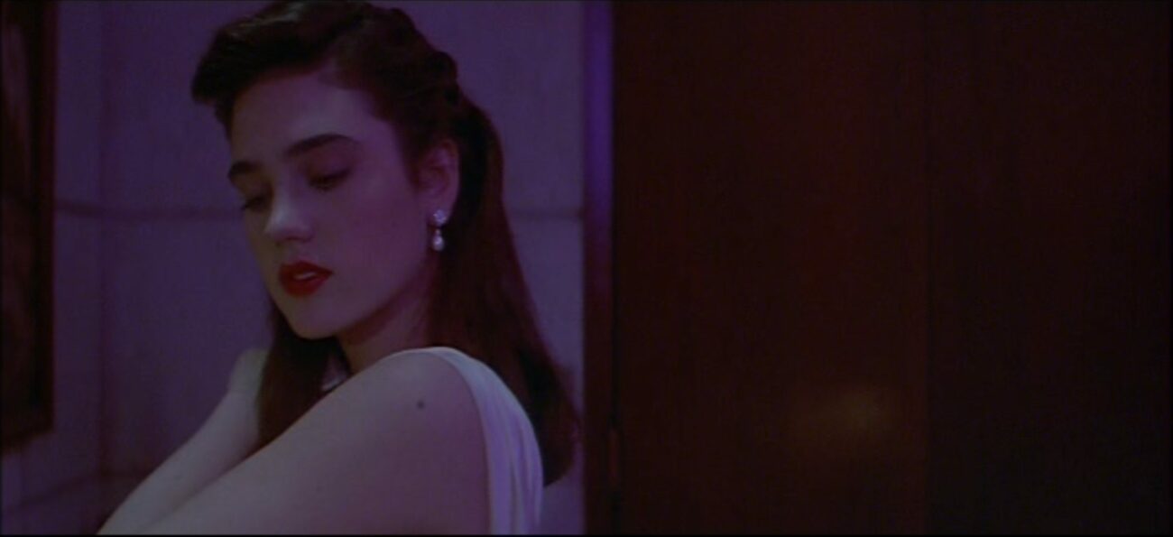 Image from The Rocketeer: Jennifer Connelly in purple light