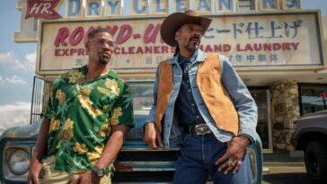Bud (Jamie Foxx) and Big John Elliot (Snoop Dogg) costar as vampire hunters in Netflix's Day Shift.