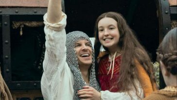 Bella Ramsey as Birdy with Andrew Scott as Lord Rollo