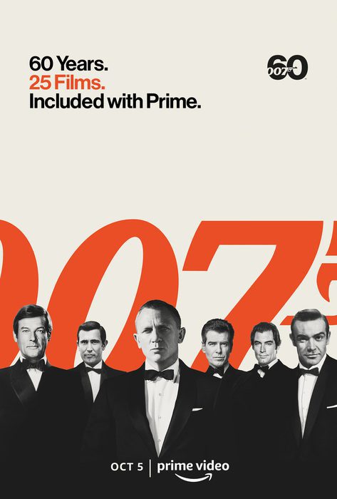 A collage image of the portrayers of James Bond: from left, Roger Moore, George Lazenby, Daniel craig, Pierce Brosnan, Timothy Dalton, Sean Connery