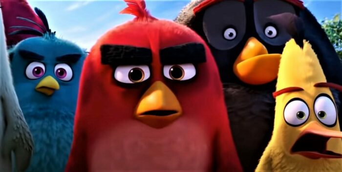 Colorful, cooky collection of CGI birds from the Angry Birds film based on the popular game of the same name