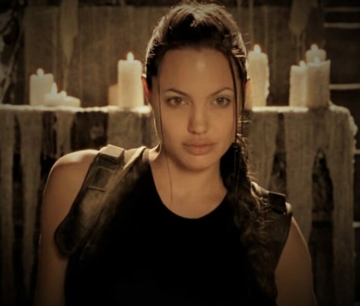 Angelina Jolie as the Tomb Raider heroine Lara Croft