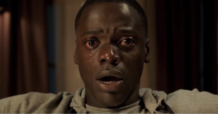 Christopher (Daniel Kaluuya) falls into a deep hypnotic state in GET OUT