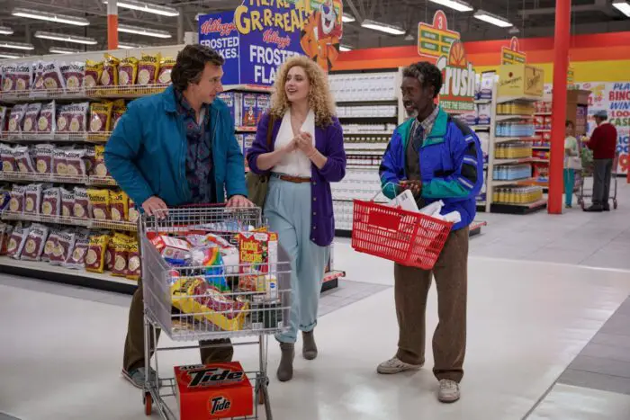 Jack, Babette, and Murray stand in the grocery store