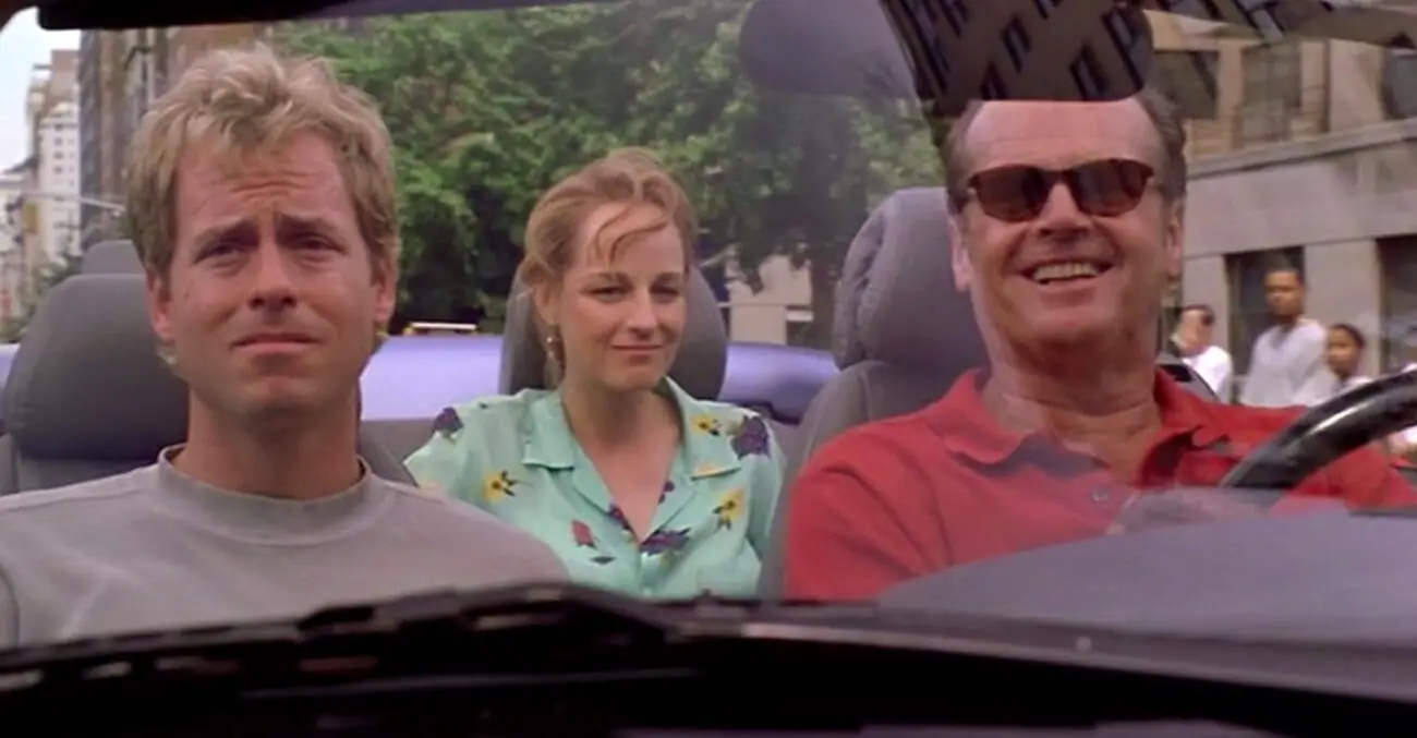 Melvin drives Simon and Carol in As Good as It Gets
