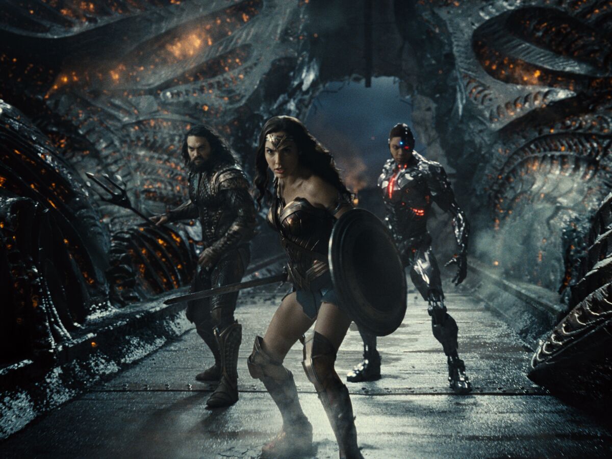 Wonder Woman, Cyborg, and Aquaman from Justice League