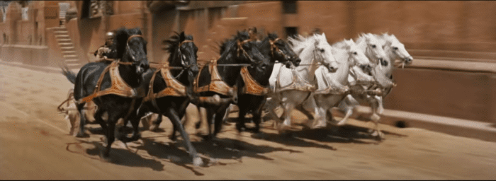 The chariot race from Ben-Hur.