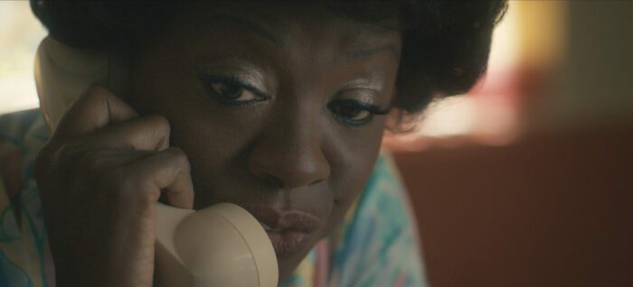 Viola Davis makes a phone call as Deloris Jordan in AIR 