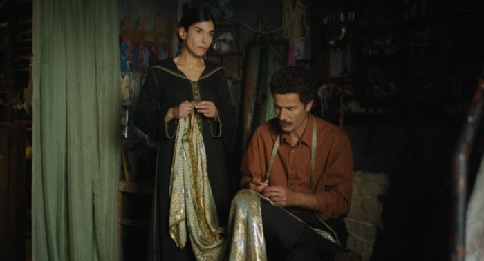 Lubna Azabal as Mina and Saleh Bakri as Halim in their shop. 