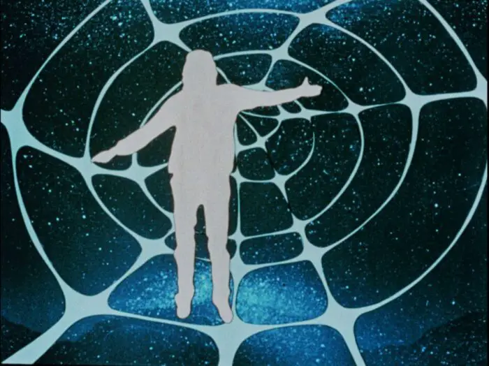 Dan travels through a web of space.