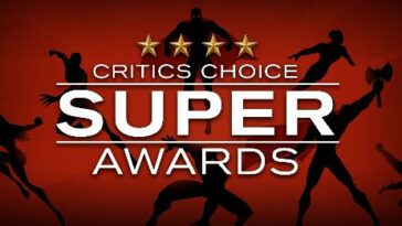 The splash logo of the Critics Choice Super Awards