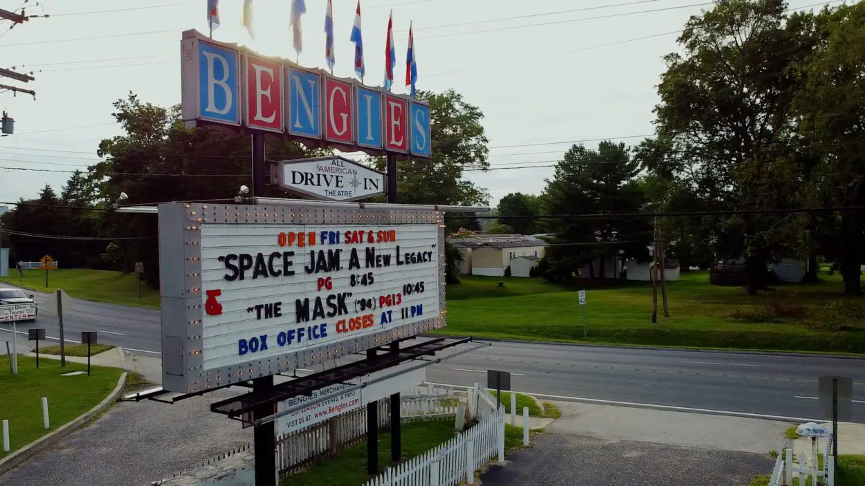 Large marquee for Bengies' drive-in