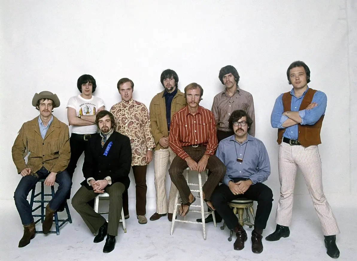 Members of Blood, Sweat and Tears pose for a group photo in 1969.