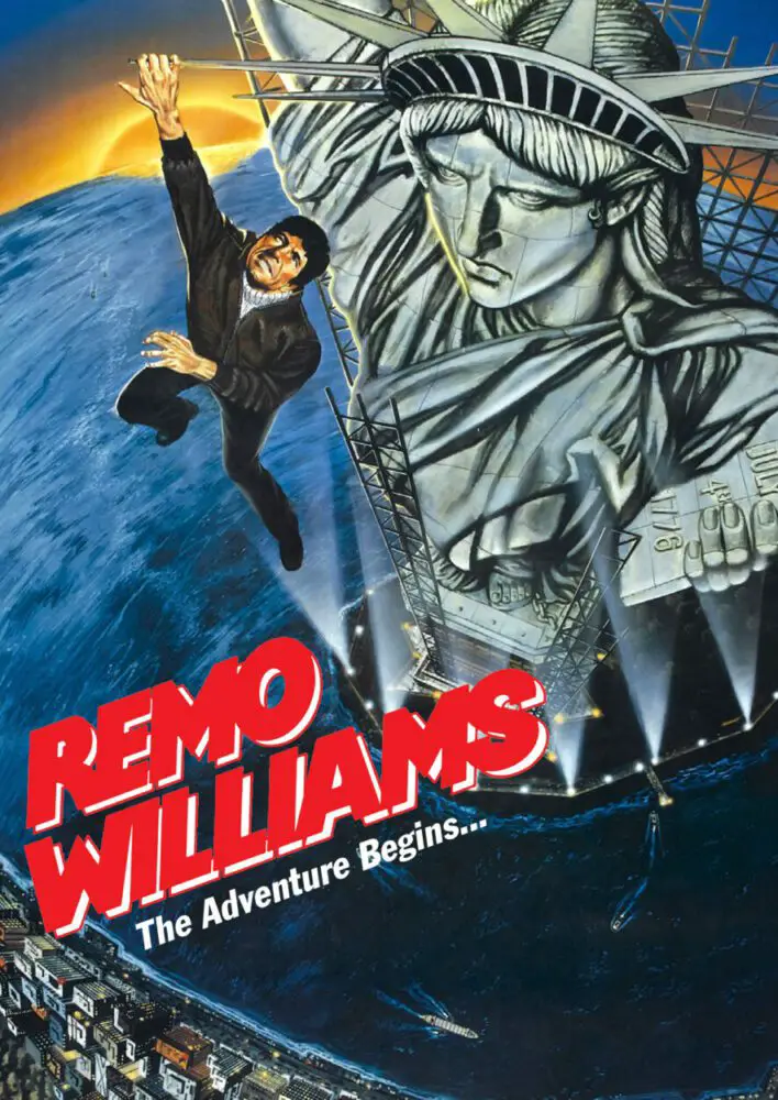 The Blu-ray cover for Remo Williams.