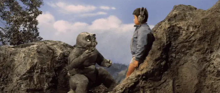 Minilla and Ichiro from "All Monsters Attack" talking to each other.