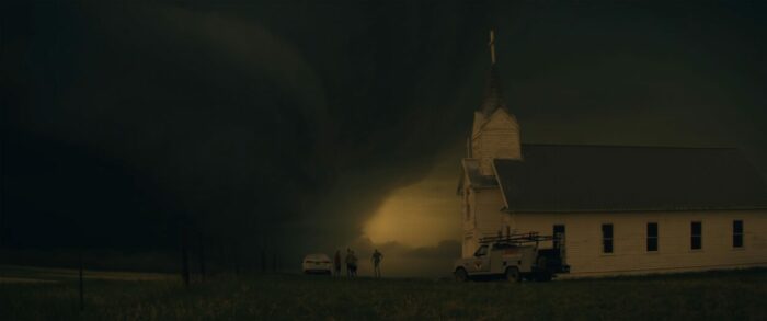 A tornado approaches.