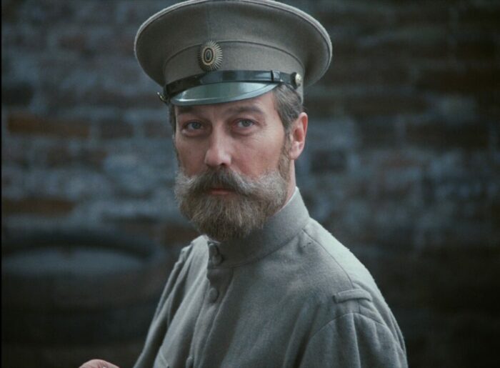 Oleg Yankovskiy in costume as Tsar Nicholas II.