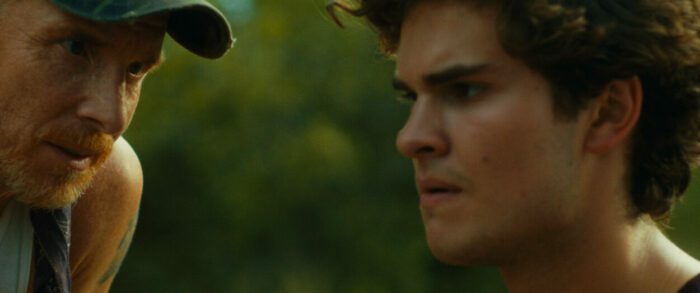 Dan Waller and Jack Cain as Duke and Jonah in Good Guy with a Gun (2023)