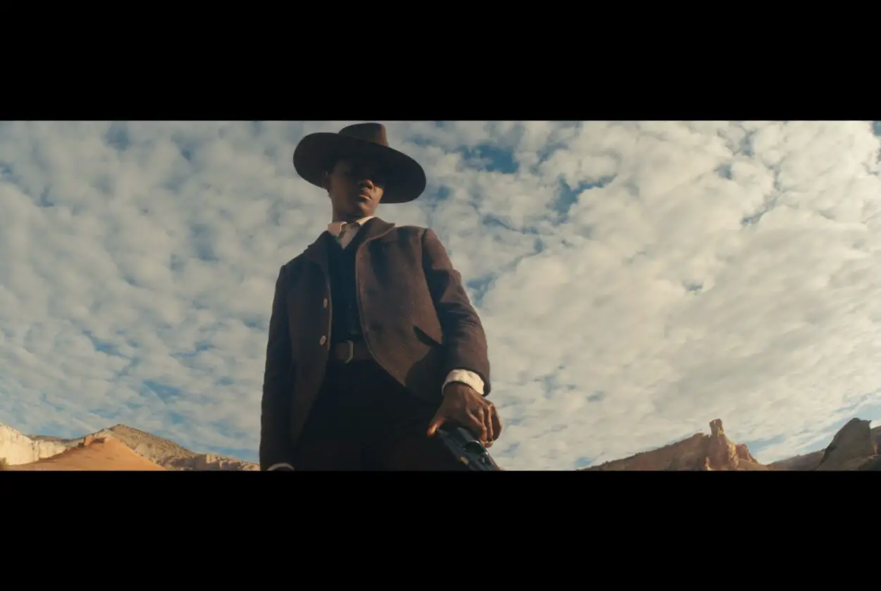 Still from SURROUNDED showing Letitia Wright's character Mo Washington