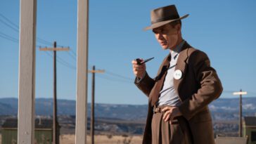 Cillian Murphy is J. Robert Oppenheimer in OPPENHEIMER, written, produced, and directed by Christopher Nolan. © Universal Pictures. All Rights Reserved.