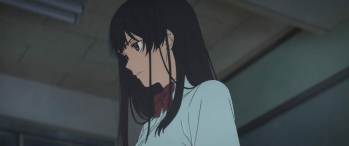 A schoolgirl in anime.
