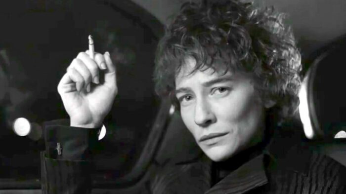 Cate Blanchett as Bob Dylan in I'm Not There.