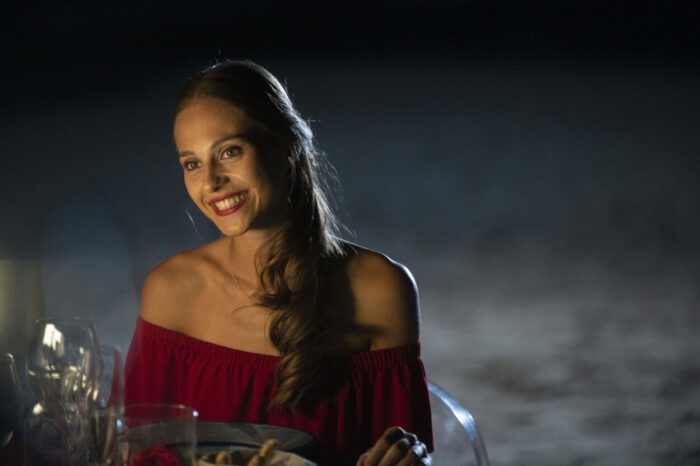 Nicole Damiani as Lucia in The Hottest Summer (2023). Amazon Studios 2023.