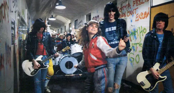 P. J. Soles and The Ramones in Rock and Roll High School.
