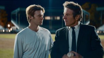 Colin Ford stars as Rickey Hill and Dennis Quaid as Pastor James Hill in THE HILL, a Briarcliff Entertainment release. Credit: Briarcliff Entertainment / ©2023 Briarcliff Entertainment