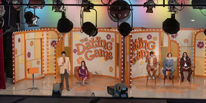 The set of a dating game show