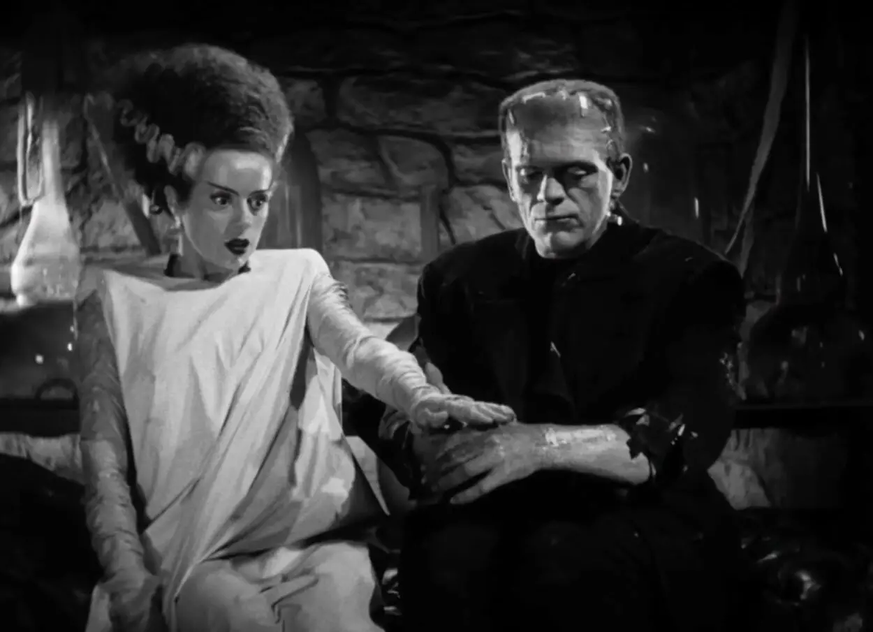 The Frankenstein Monster meets the "Bride" of Frankenstein