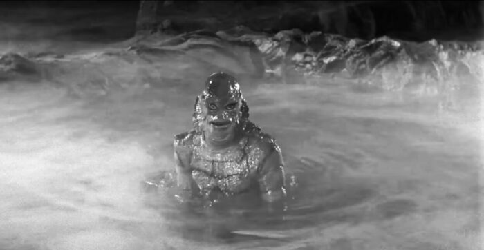 The Gill-Man emerges from the water