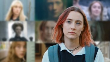 A collage of Saoirse Ronan images