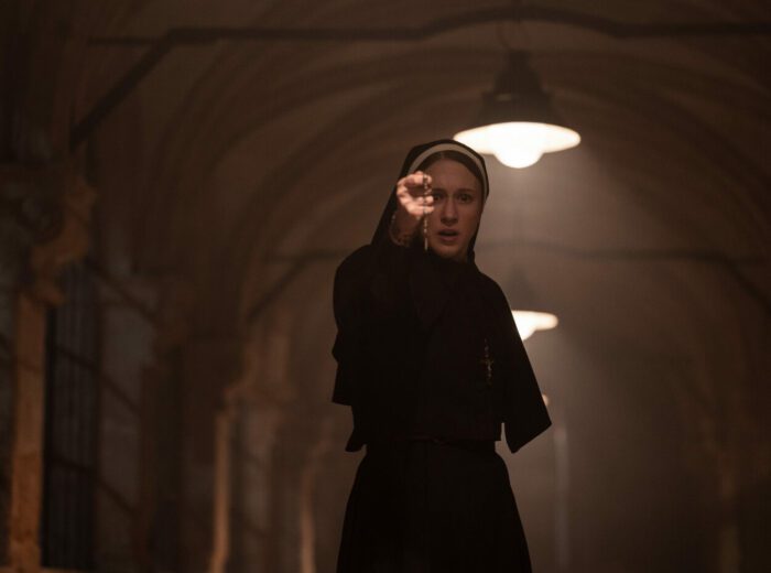 TAISSA FARMIGA as Sister Irene in New Line Cinema's horror thriller "The Nun II," a Warner Bros. Pictures release. Photo Credit: Bruno Calvo. © 2023 Warner Bros. Entertainment Inc. All Rights Reserved.