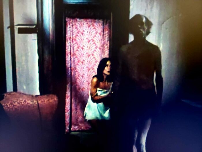 Cristina Raines and Fred Stuthman as Alison Parker and her dead father in The Sentinel (1977). Screen capture off of Amazon.