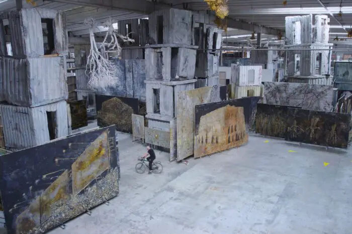 Anselm Kiefer in his warehouse in Barjac, France. Anselm (2023). Courtesy of Cinetic Media.