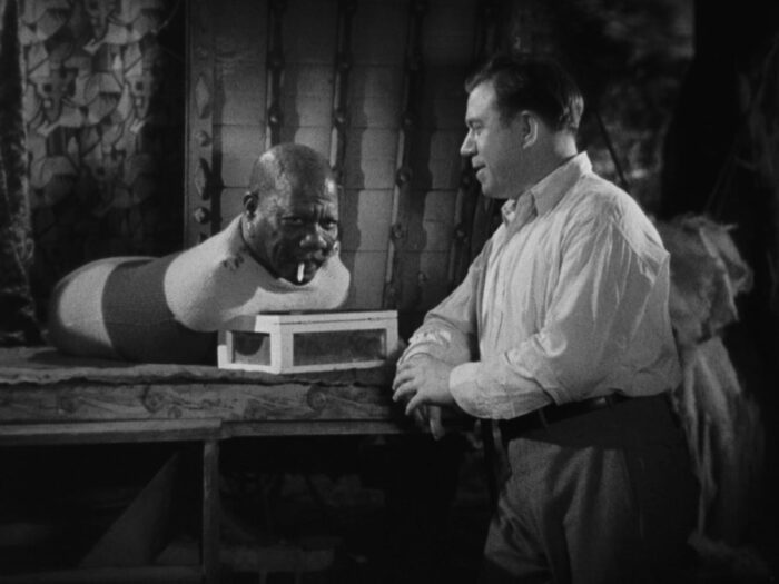 Prince Randian as "The Living Torso" and Wallace Ford as Phroso in Freaks. 