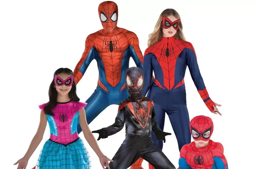 Family in Spider-Man Costumes