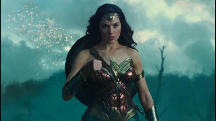 Gal Gadot as Wonder Woman running across No Man's Land