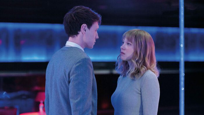 Louis (George MacKay) and Gabrielle (Lea Seydoux) are finally reunited in an abandoned '60s themed nightclub