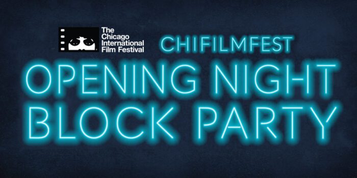 The Block Party banner of the 59th Chicago International Film Festival
