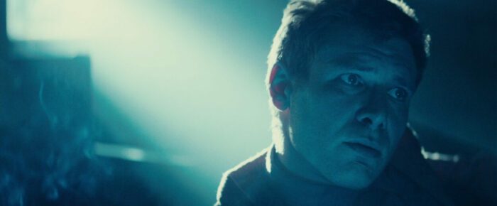 Close-up of Harrison Ford in Blade Runner