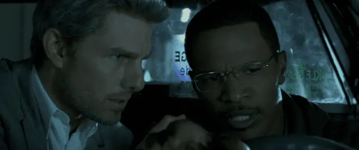 Tom Cruise as Vincent and Jamie Foxx as Max in Collateral (Dreamworks Pictures)