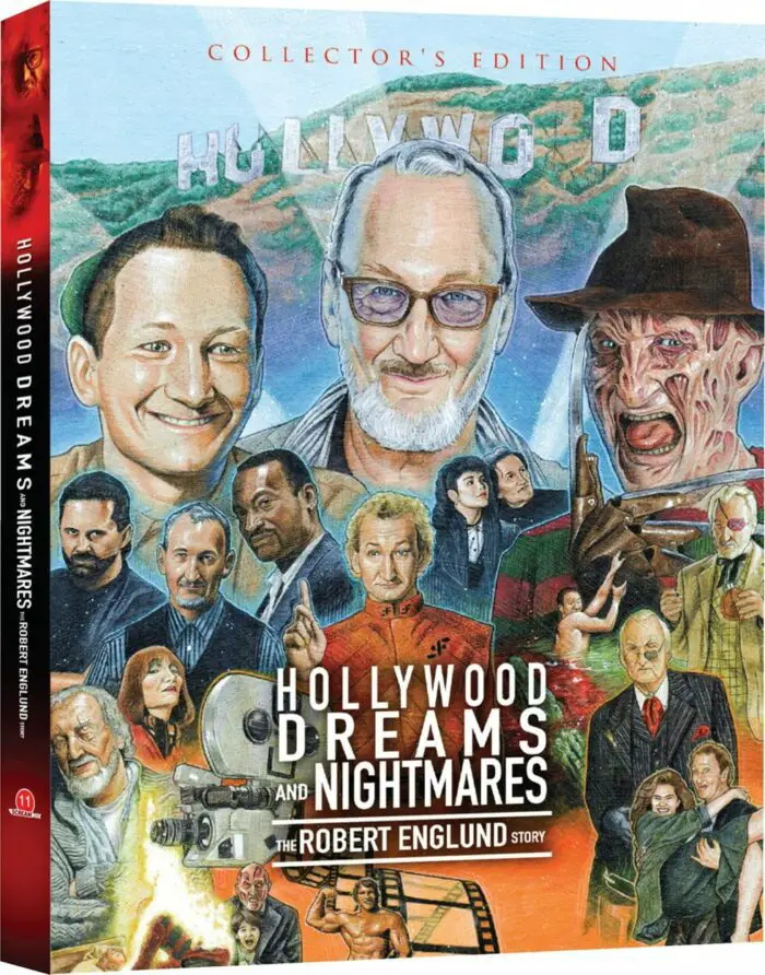The Blu-ray cover of Hollywood Dreams and Nightmares featuring all the roles of Robert Englund.