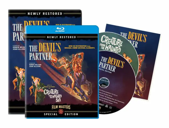 Image of the Blu-ray and DVD packaging for The Devil's Partner.